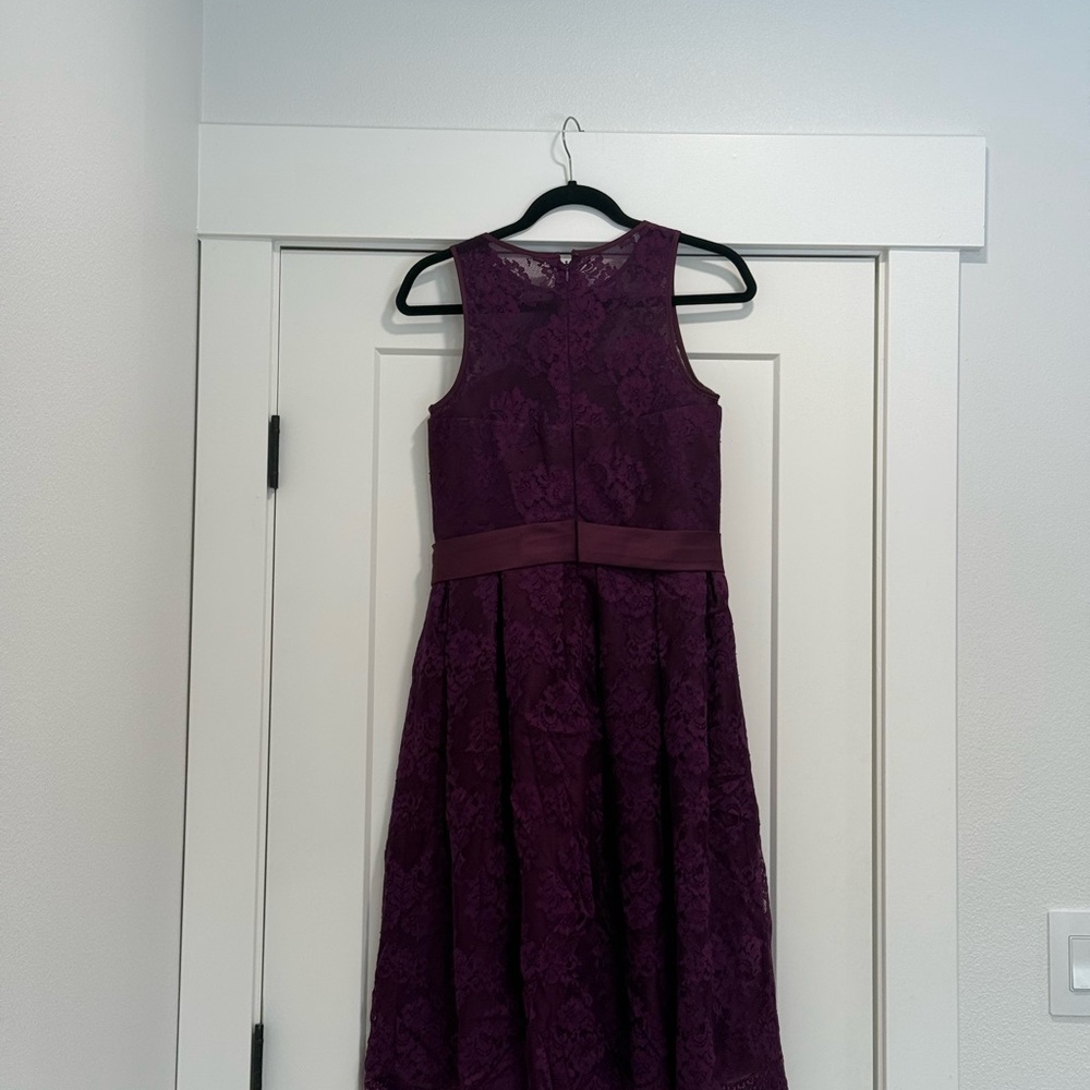 Elegant Purple Lace Dress